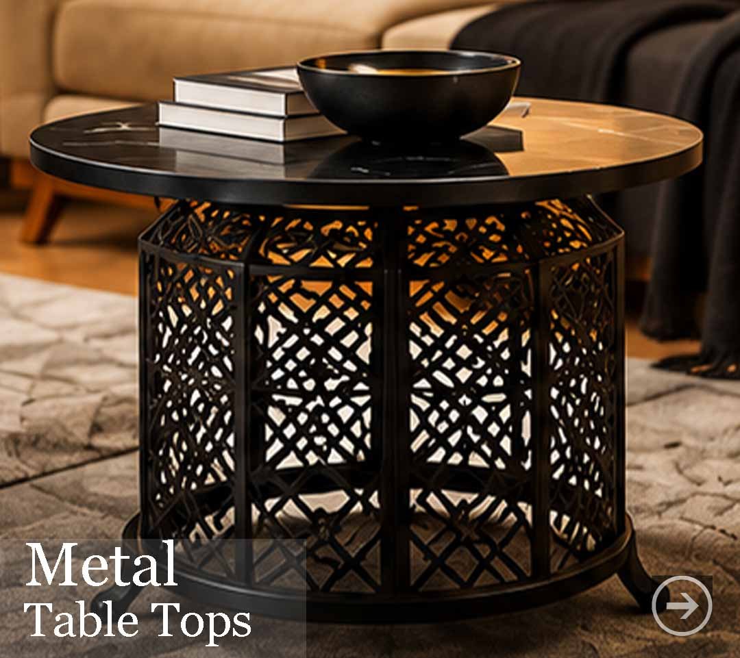 metal table and table tops