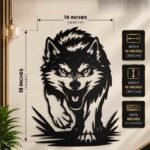 wolf metal art